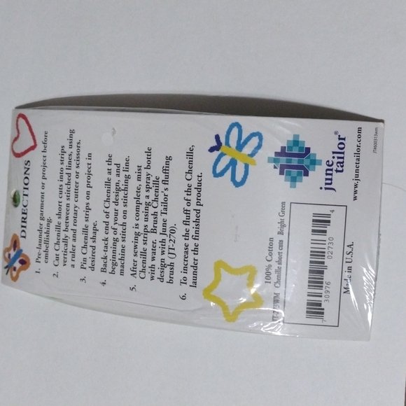 2/$15 Green Chenille Shortcuts June Tailor JT273WM - Picture 2 of 3